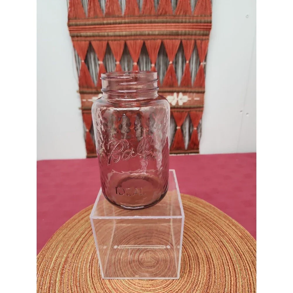 Ball Ideal Amethyst Dimple Mason/Canning Jar 32 Oz. No Lid Made In The USA